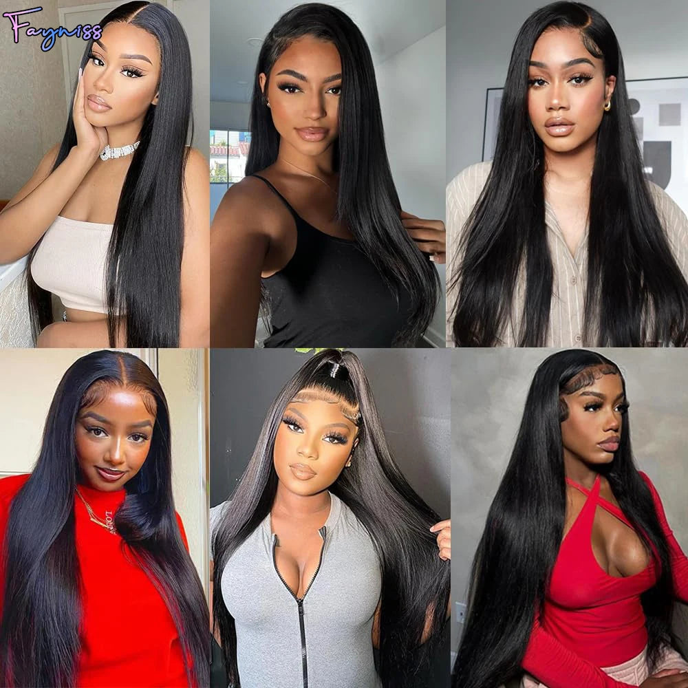 Fayniss Straight Human Hair Weave 1/3/4 Bundles Brazilian Raw Remy Human Hair Bundles 100% Unprocessed Human Hair Extension