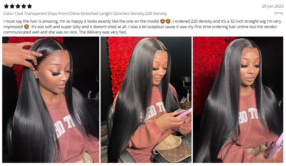 Princess 13x4/13x6 HD Transparent Lace Front Human Hair Wigs PrePlucked 4x4 Closure Wig Brazilian Straight Lace Frontal Wig