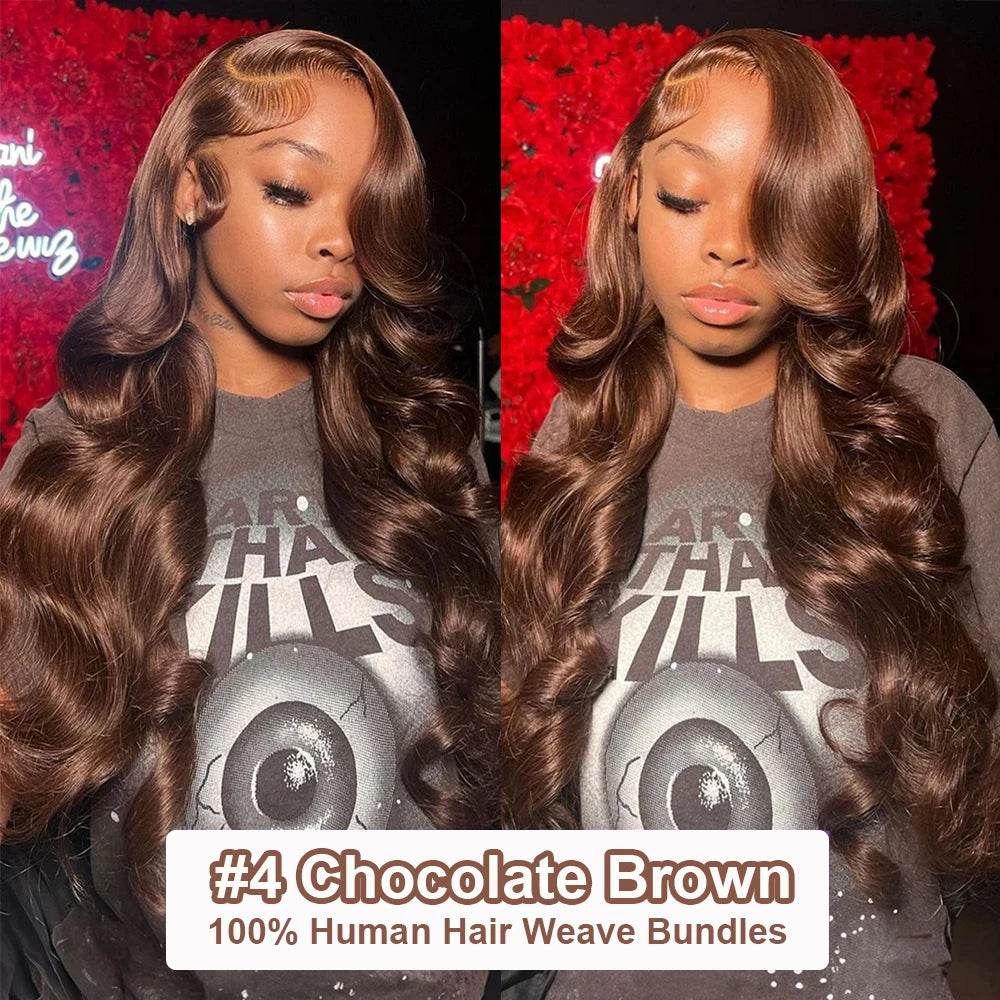 Unprocessed Brazilian Body Wave Human Hair Bundles HD Frontal/Closure Invisible Melt Skin Lace 4x4 13x4 100% Raw Remy Hair Weave