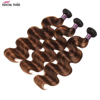 FB 30 Highlight Bundles Brazilian Body Wave 100% Human Hair Bundles 1B 4 30 Ombre Remy Human Hair Wavy Virgin Hair Extentions