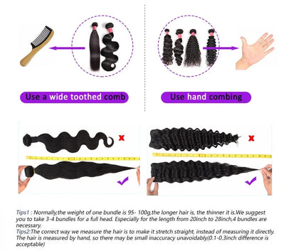 28 32" Body Wave Human Hair Bundle with Closure Frontal HD Transparent Lace Closure And Bundle 100% Virgin Human Hair Extension