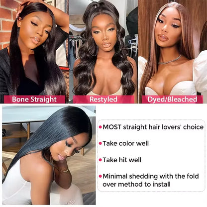 32 34 36 Inch 16ABone Straight Human Hair Bundles 3/4/5 Bundles Raw Hair Bundles Human Hair Brazilian Virgin Hair Natural Color