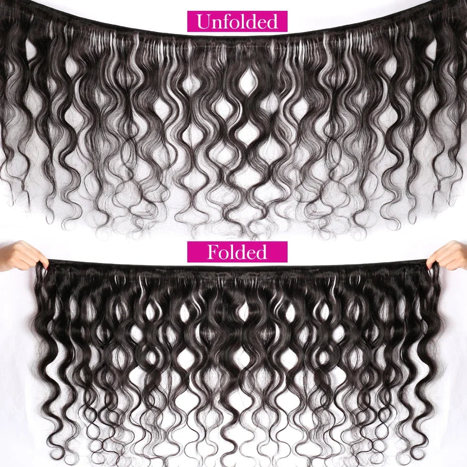 Body Wave Bundles Human Hair 1/3/4 Bundles 100% Human Hair Natural Black Color Brazilian Virgin Weave Bundles Hair Extensions