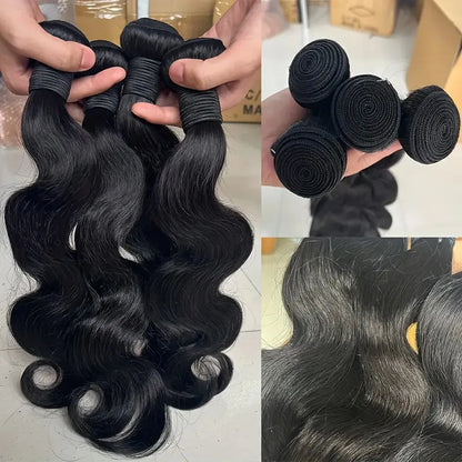 Body Wave Bundles Human Hair Natural Black Brazilian Hair Weave Bundles Human Hair Extensions 1 3 4 PCS Bundles