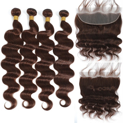 Unprocessed Brazilian Body Wave Human Hair Bundles HD Frontal/Closure Invisible Melt Skin Lace 4x4 13x4 100% Raw Remy Hair Weave