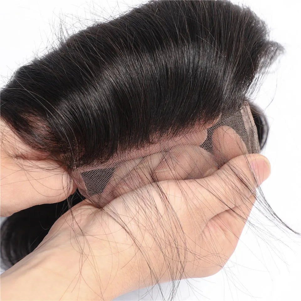 Unprocessed Brazilian Body Wave Human Hair Bundles HD Frontal/Closure Invisible Melt Skin Lace 4x4 13x4 100% Raw Remy Hair Weave