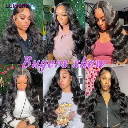 28 32" Body Wave Human Hair Bundle with Closure Frontal HD Transparent Lace Closure And Bundle 100% Virgin Human Hair Extension