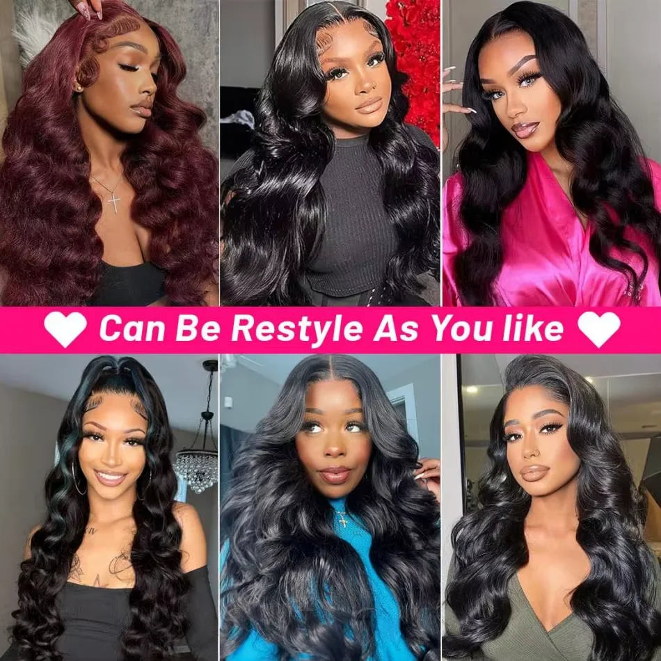 Body Wave Human Hair Wigs Glueless Lace Frontal Wigs 5X5 Hd Lace Closure Wigs Pre Cut Brazilian For Women 220 Density 30 32 Inch