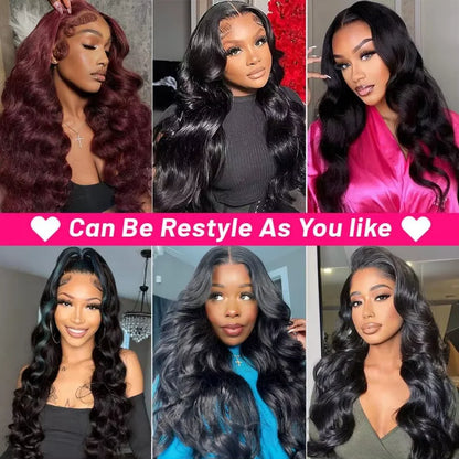 Body Wave Human Hair Wigs Glueless Lace Frontal Wigs 5X5 Hd Lace Closure Wigs Pre Cut Brazilian For Women 220 Density 30 32 Inch