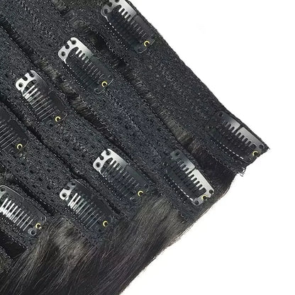 Clip In Hair Extensions Human Hair Brazilian Straight Clip In Natural Black Color Clip Ins Remy Hair 20 22 24 26 Inch For Women
