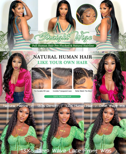 5x5 Glueless Deep Wave Ready to Wear Lace Clousure Wig Human Hair Pre Plucked 6x4 Curly Brazilian Transparent Lace Frontal Wigs