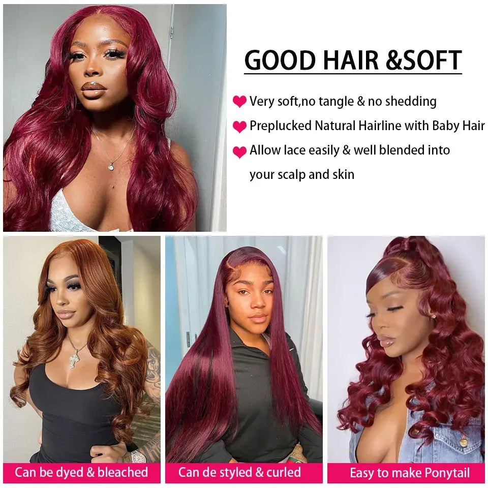 99j Burgundy Body Wave Bundles Human Hair Colored Wine Red 3 4 Bundles Unprocessed Raw Real Human Hair Extensions Bundles Deals