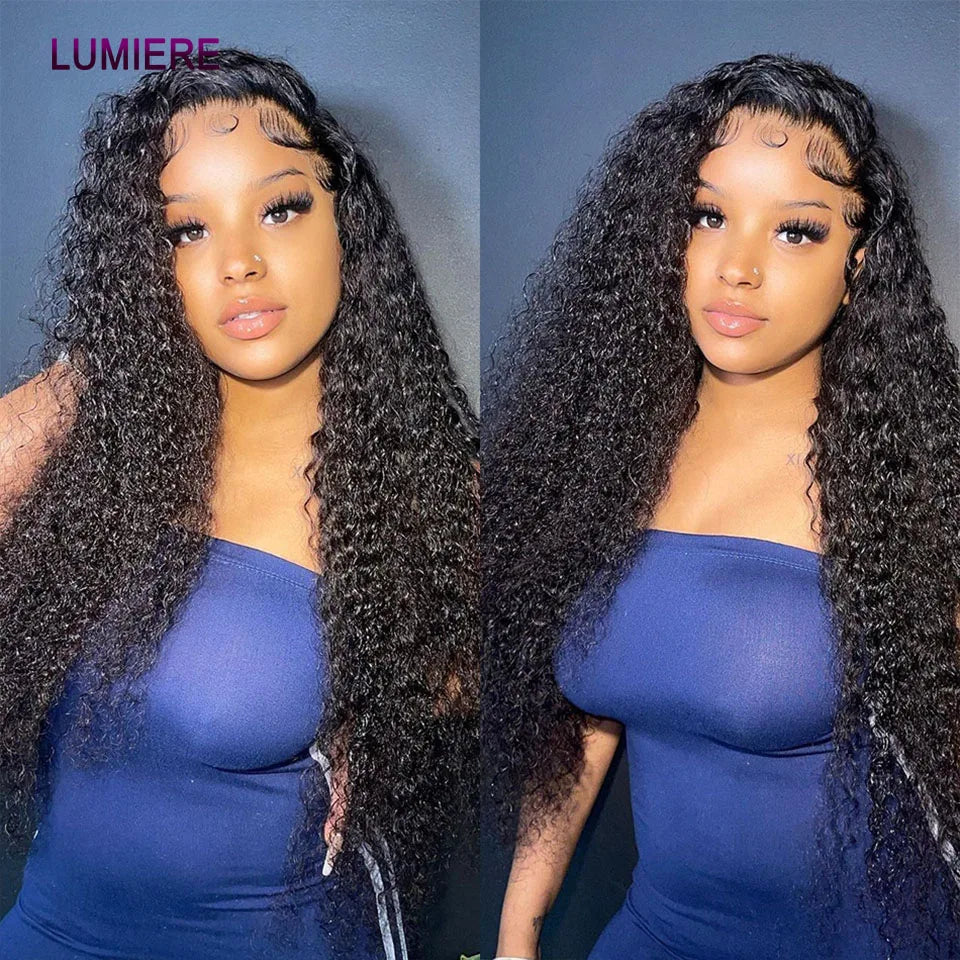 Water Wave Bundle With Closure Wet and Wavy Curly 100% Virgin Raw Jerry Curly Human Hair Bundle With Frontal Hair Extension 18A