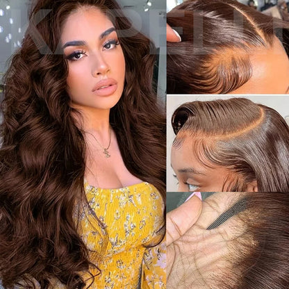 Unprocessed Brazilian Body Wave Human Hair Bundles HD Frontal/Closure Invisible Melt Skin Lace 4x4 13x4 100% Raw Remy Hair Weave