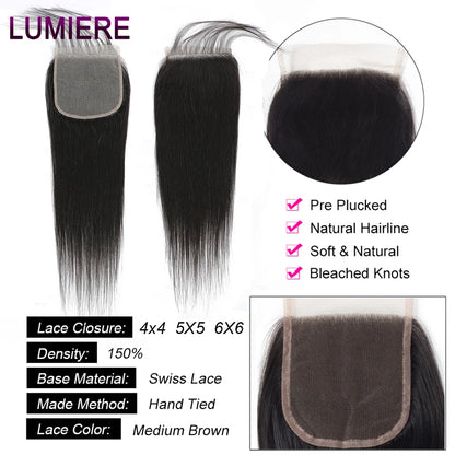 8-30 '' Wholesale Bone Straight Human Hair Bundle With Closure Frontal HD Transparent Peruvian 100% Raw Virgin15A Hair Extension