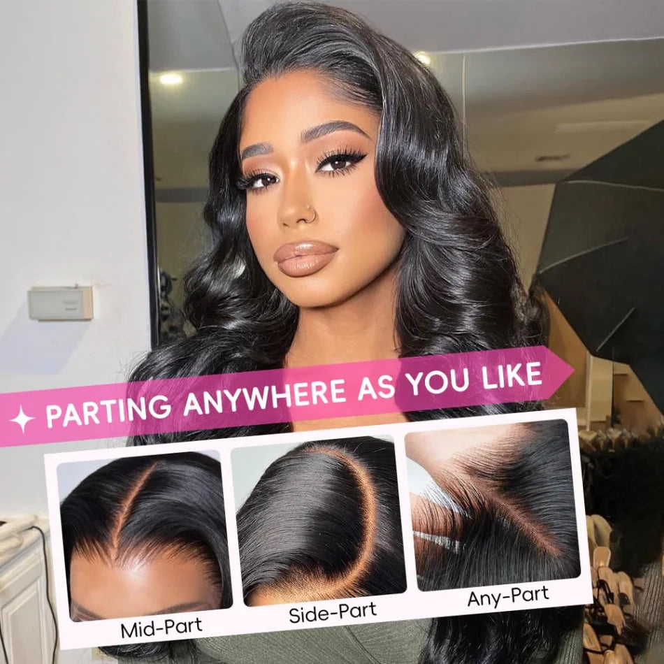 Body Wave Human Hair Wigs Glueless Lace Frontal Wigs 5X5 Hd Lace Closure Wigs Pre Cut Brazilian For Women 220 Density 30 32 Inch