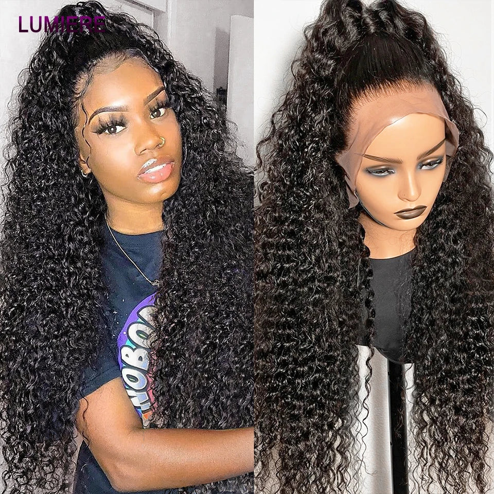 Water Wave Bundle With Closure Wet and Wavy Curly 100% Virgin Raw Jerry Curly Human Hair Bundle With Frontal Hair Extension 18A