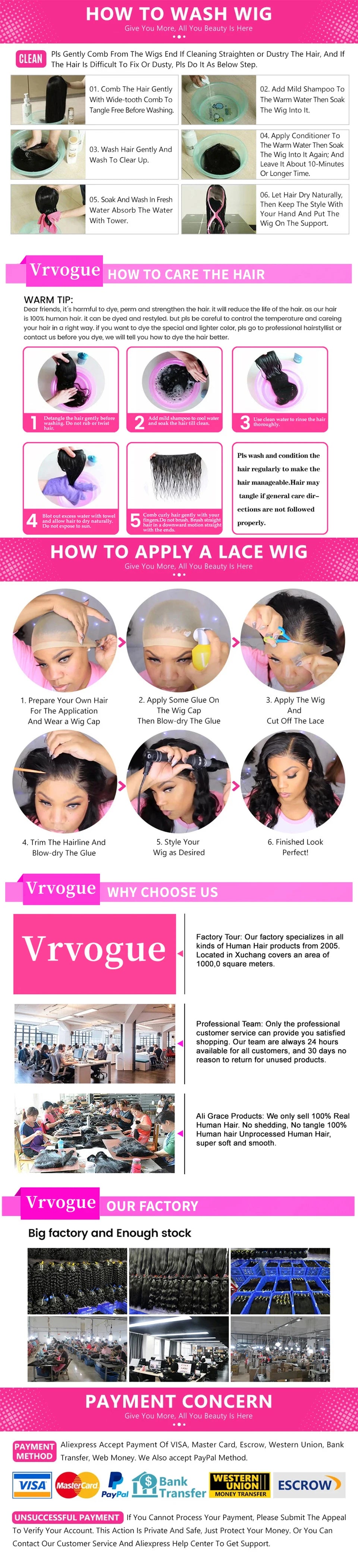 5x5 Glueless Deep Wave Ready to Wear Lace Clousure Wig Human Hair Pre Plucked 6x4 Curly Brazilian Transparent Lace Frontal Wigs