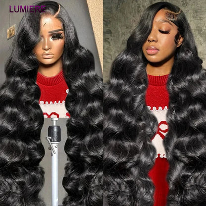 28 32" Body Wave Human Hair Bundle with Closure Frontal HD Transparent Lace Closure And Bundle 100% Virgin Human Hair Extension