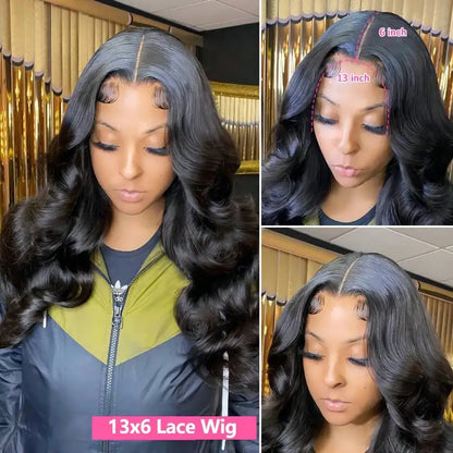 HD Transparent 13x4 13x6 Body Wave Lace Front Wig Pre Plucked 360 Lace Frontal Wig Human Hair Wigs For Women 5x5 Wig 200 Density