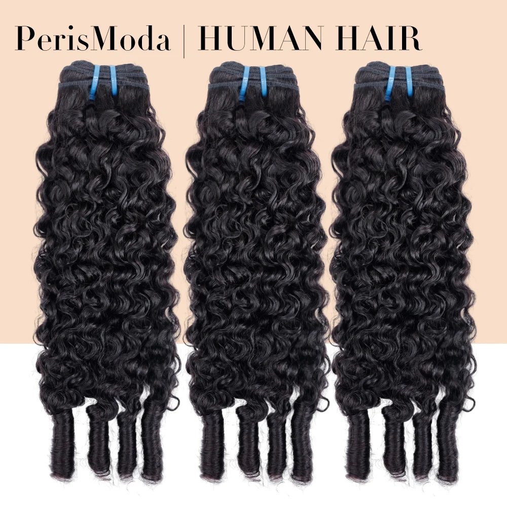 PerisModa Burmese Curly Bundles 100% Human Hair Bundles Virgin Weave Human Hair Extensions Curly Ends 1/3/4 Pcs Natural Color