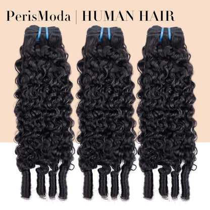 PerisModa Burmese Curly Bundles 100% Human Hair Bundles Virgin Weave Human Hair Extensions Curly Ends 1/3/4 Pcs Natural Color