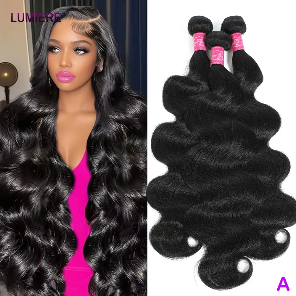 Loose Body Wave Virgin Raw Indian Wholesale Human Hair 3/4 Bundles Deal For Women Wet And Wavy Hair Weave Extension Double Weft