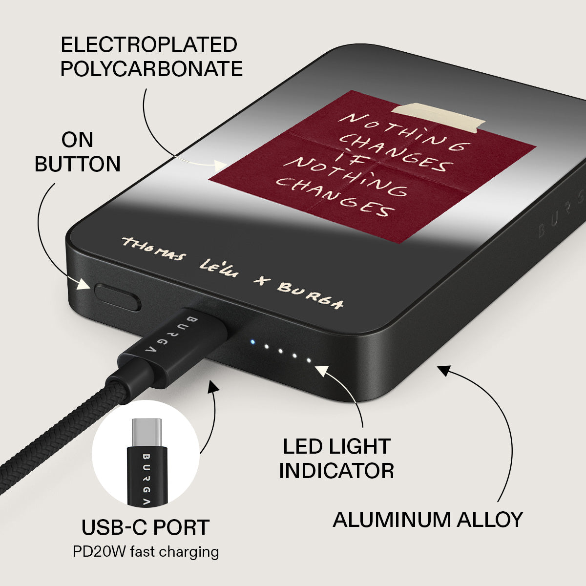 Nothing Changes - Magnetic Power Bank