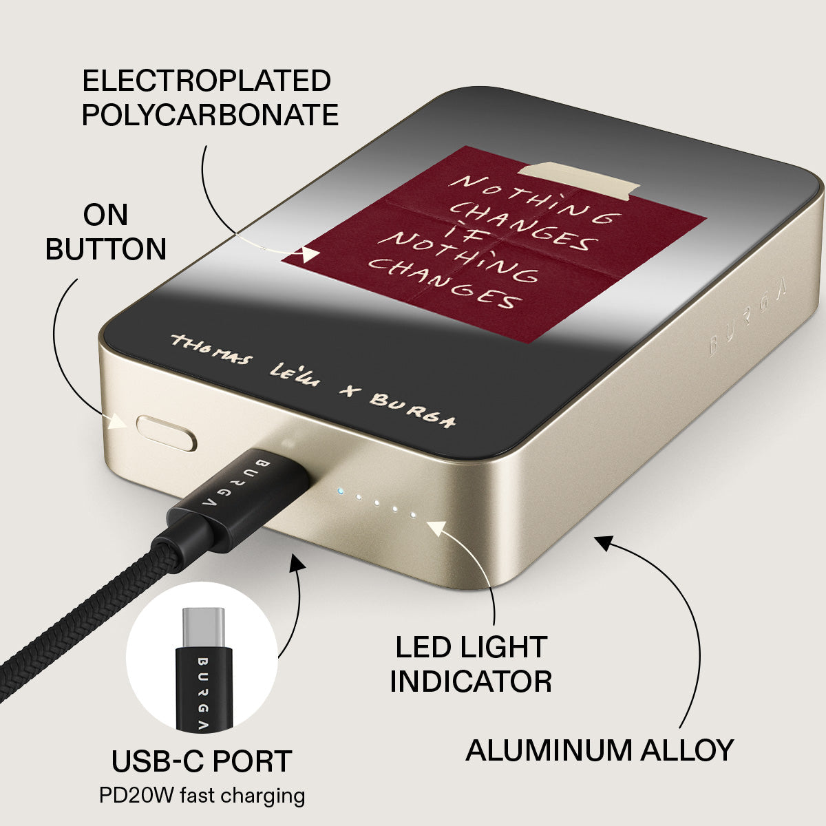 Nothing Changes - Magnetic Power Bank