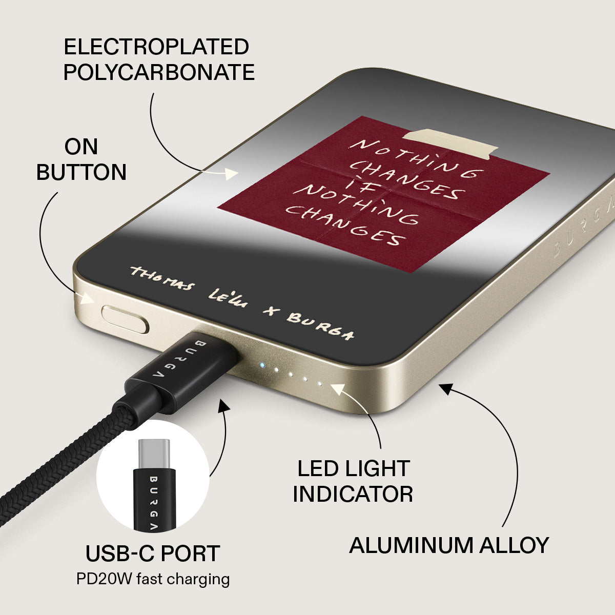 Nothing Changes - Magnetic Power Bank