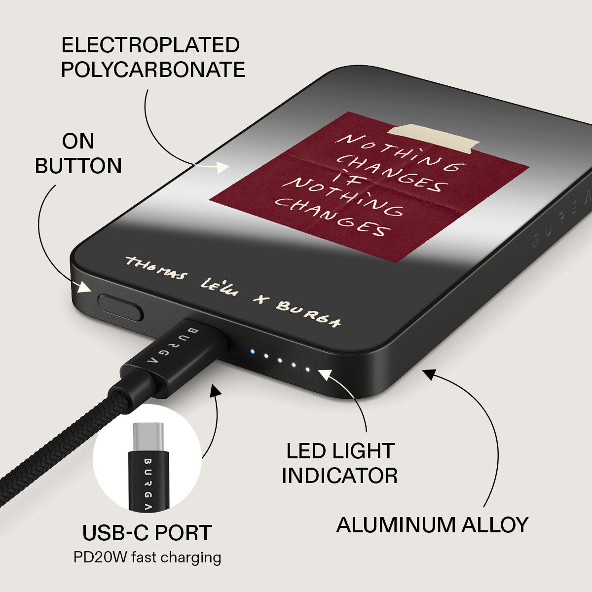 Nothing Changes - Magnetic Power Bank