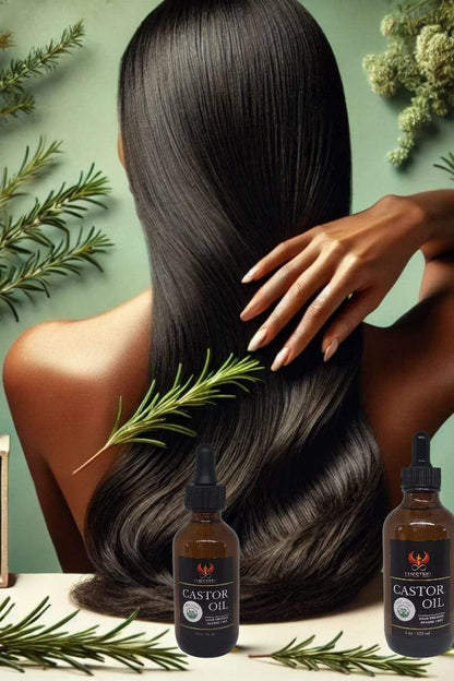 LUKSTEEL Organic Cold Pressed Castor Oil – 2 oz (60 ml)
