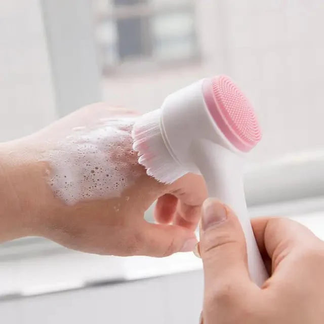Multifunction Vacuum Blackhead Remover Skin Care Device Soft Silicon Face Wash Brush Facial Massager Electric Deep Clean Brush