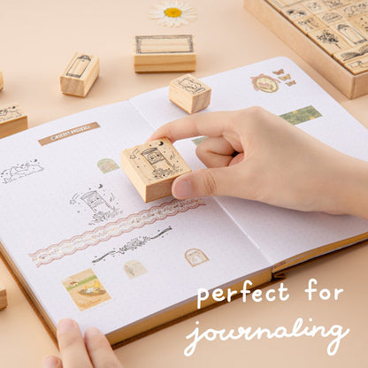 Tsuki ‘Cottage Friends’ Bullet Journal Stamp Set ☾