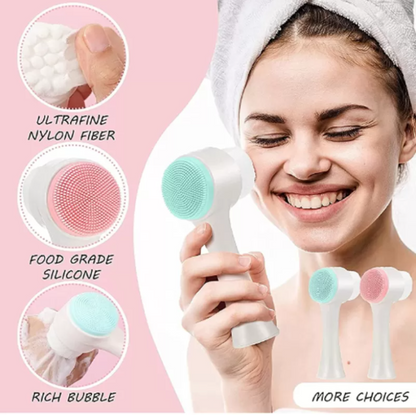 Multifunction Vacuum Blackhead Remover Skin Care Device Soft Silicon Face Wash Brush Facial Massager Electric Deep Clean Brush