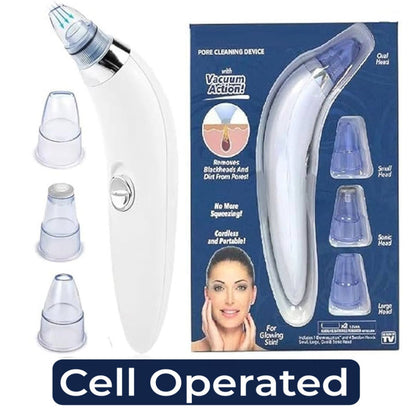 Factory Low Price Wholesale Hand Held Blackhead Remover Vacuum Electric Cleansing Pore Cleaner with 4 Suction Heads