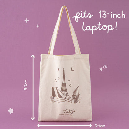 Tsuki ‘Sights of Japan’ Tokyo + Kyoto Tote Bags ☾