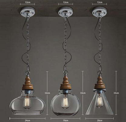 Thalia - Clear Glass Vintage Antique Hanging Light