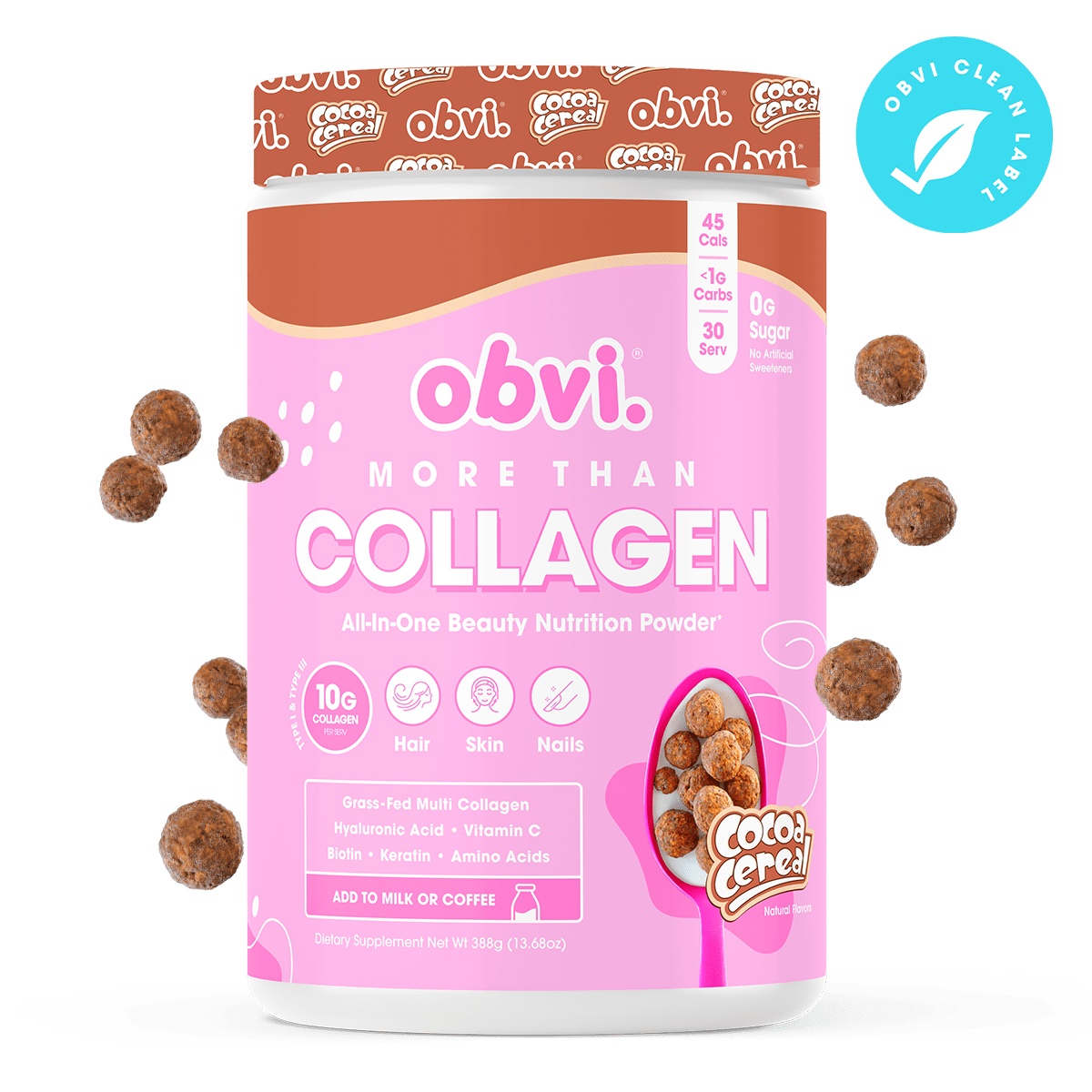 Obvi More Than Collagen | Cocoa Cereal