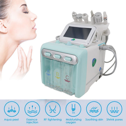 Lufenbeauty Hot Selling 10 in 1 Small Bubble H2o2 Dermabrasion Vacuum Blackhead Remover Oxygen Facial Skin Deep Clean Machine